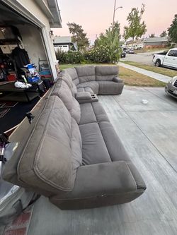 Costco Grey sectional recliner couch