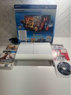 PlayStation 3 with box and games Working No Controller