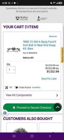 1968-72 GM A-Body Ford 9 Inch Bolt-In Rear End Swap Kit, Bare