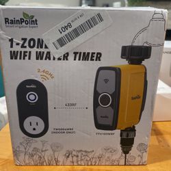 RAINPOINT WiFi Water Timer Hose Timer - Smart Garden Hose Faucet Timer with Weather Aware/3 Irrigation Plan/Automatic Rain Delay - APP Voice Control S