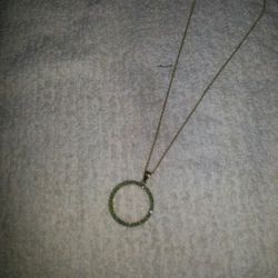 14ct gold emeralds stone pendant