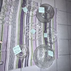 Glass Bowls And Platter Plates