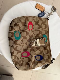 Vintage Coach Signature Jacquard Shoulder Bag – Y2K Style