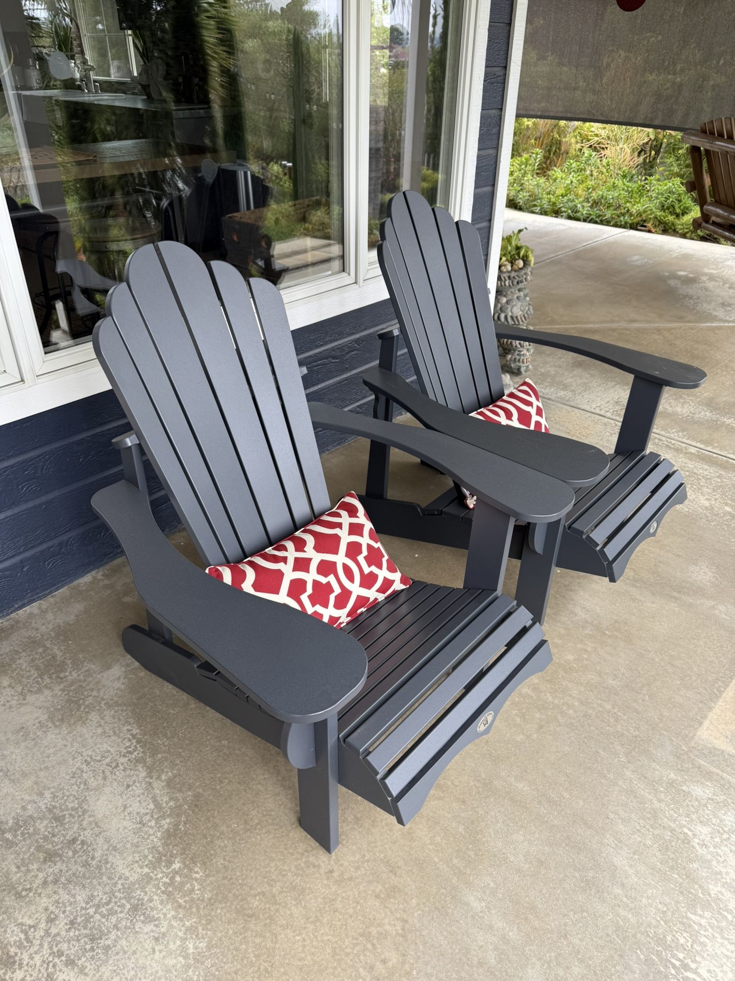 Adirondack Chairs (6) And Table (1)
