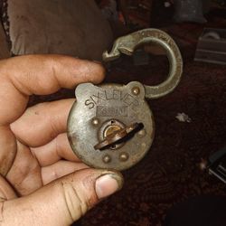 Antique Six Lever Sargent Lock with key
