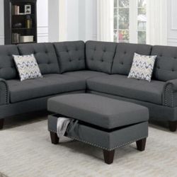 Sectional Sofa + Ottoman