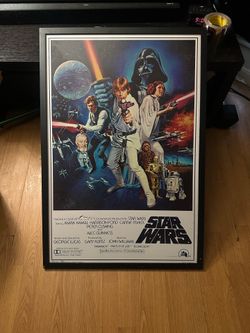 Star Wars theatrical poster framed