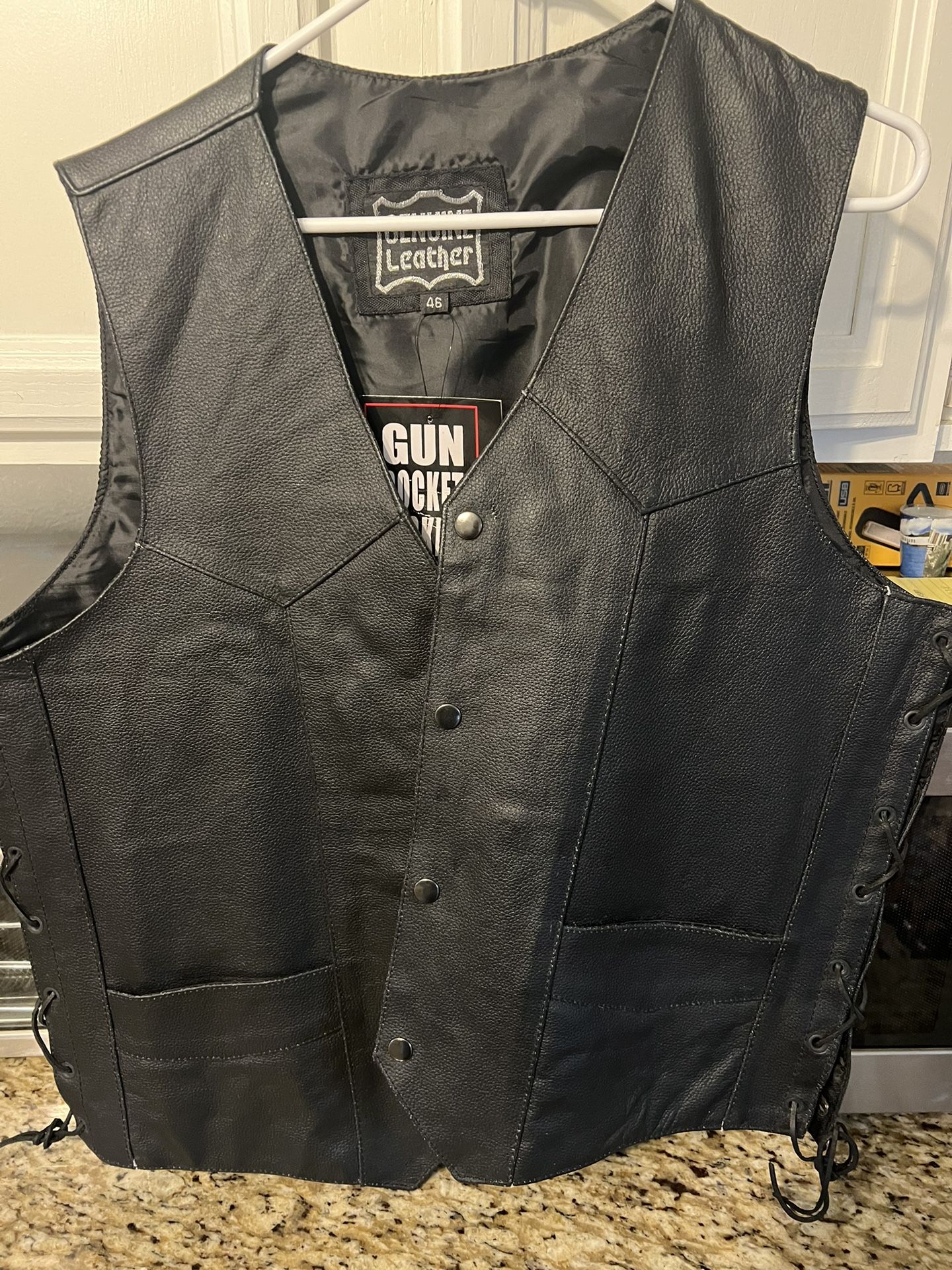 Motorcycle Leather Vest