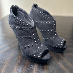 G by Guess Black Suede Studded Bootie