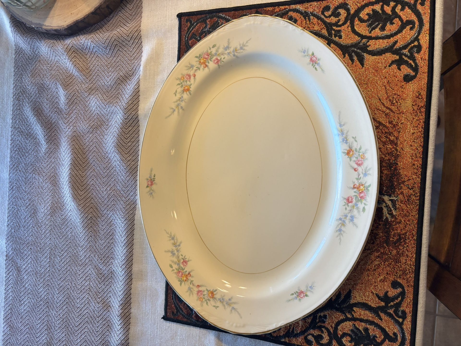 Vintage Homer Laughlin Eggshell Nautilus Platter