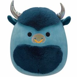 Squishmallows Isaiah 14" Bull - Teal and Silver Plush Toy