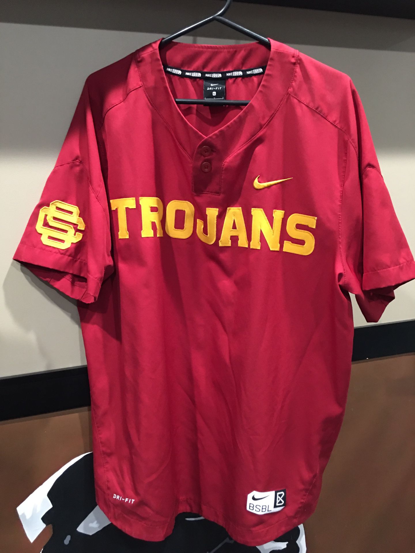 Nike USC Trojans Dri-Fit Baseball Jersey