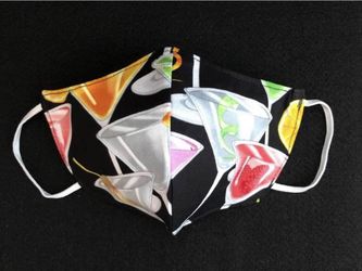 Cocktails on face mask