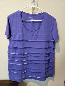 Chico's Purple Layered Top