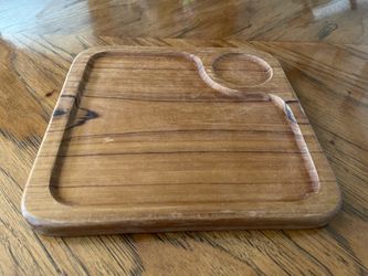 Small Genuine Teakwood Charcuterie, and or Cheese Board Serving Tray - Dolphin - Vintage