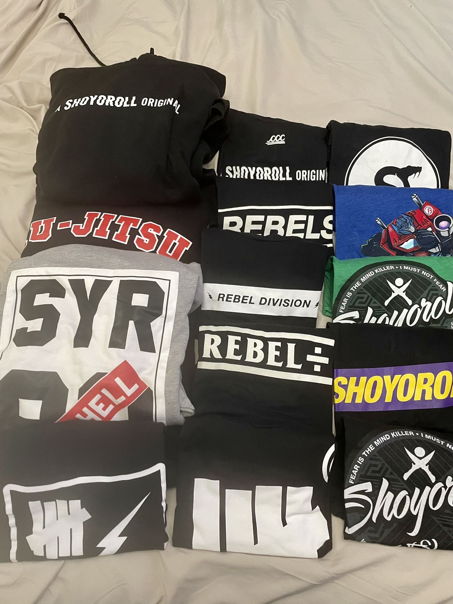 Shoyoroll t Shirts, Sweatshirts, and 1 Custom Undefeated Sweatshirt