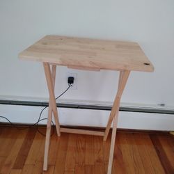 Two Tables ( Wooden+  3 Tier Glass Tv Stand)