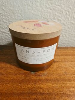 NEW SAND + FOG Pumpkin Latte Candle 12.oz. Yummy