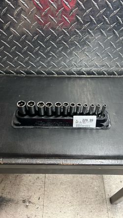 Snap-On Snap On 12pc 1/4” Drive 6-Point Metric MM Deep Socket Set 5-15mm 112STMMY