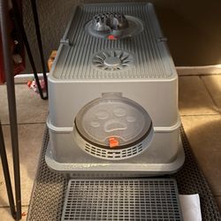 Stainless Steel Litter Box And Litter 