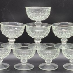 Indiana Glass Company Whitehall Pattern Sherbet Short Cup Dessert Glass - Set of 8