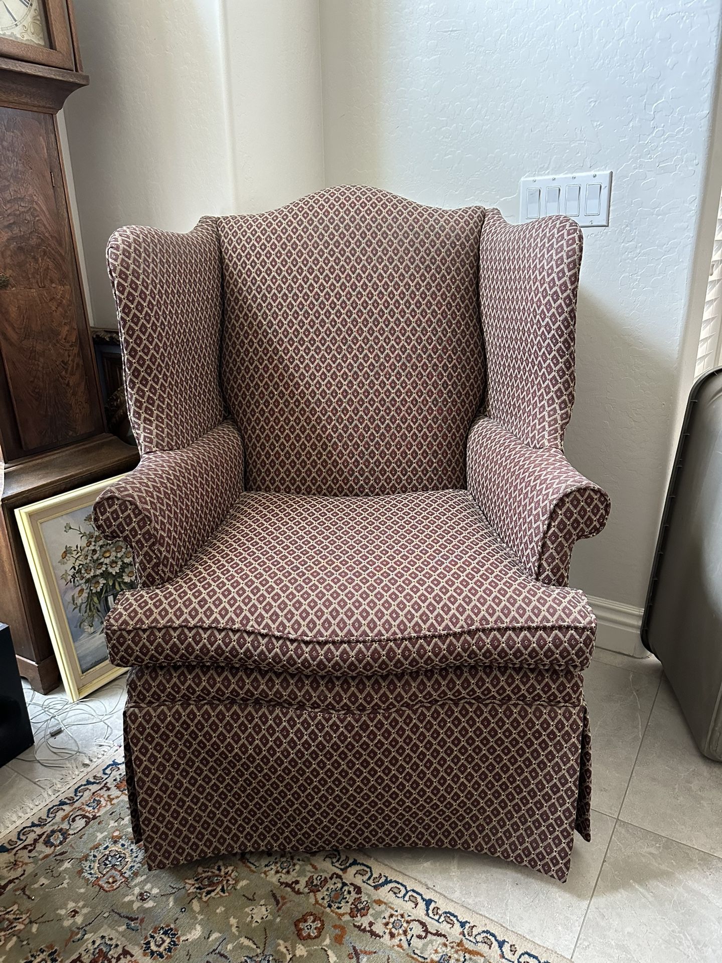 Beautiful upholstered Wingback Armchair, Ladies Chair, Accent Chair