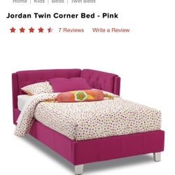 Twin Bed Frame With Corher Headboard