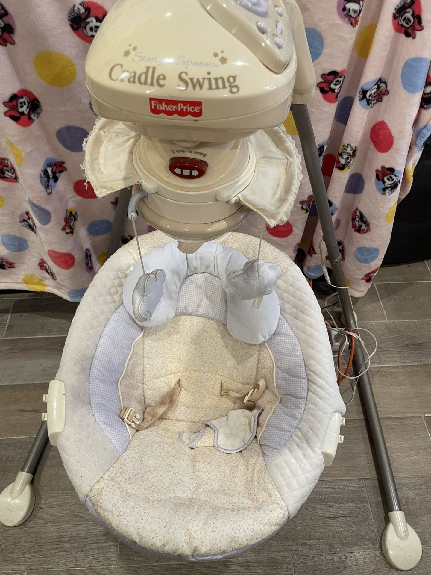 Vintage Fisher Price Cradle Swings W Music