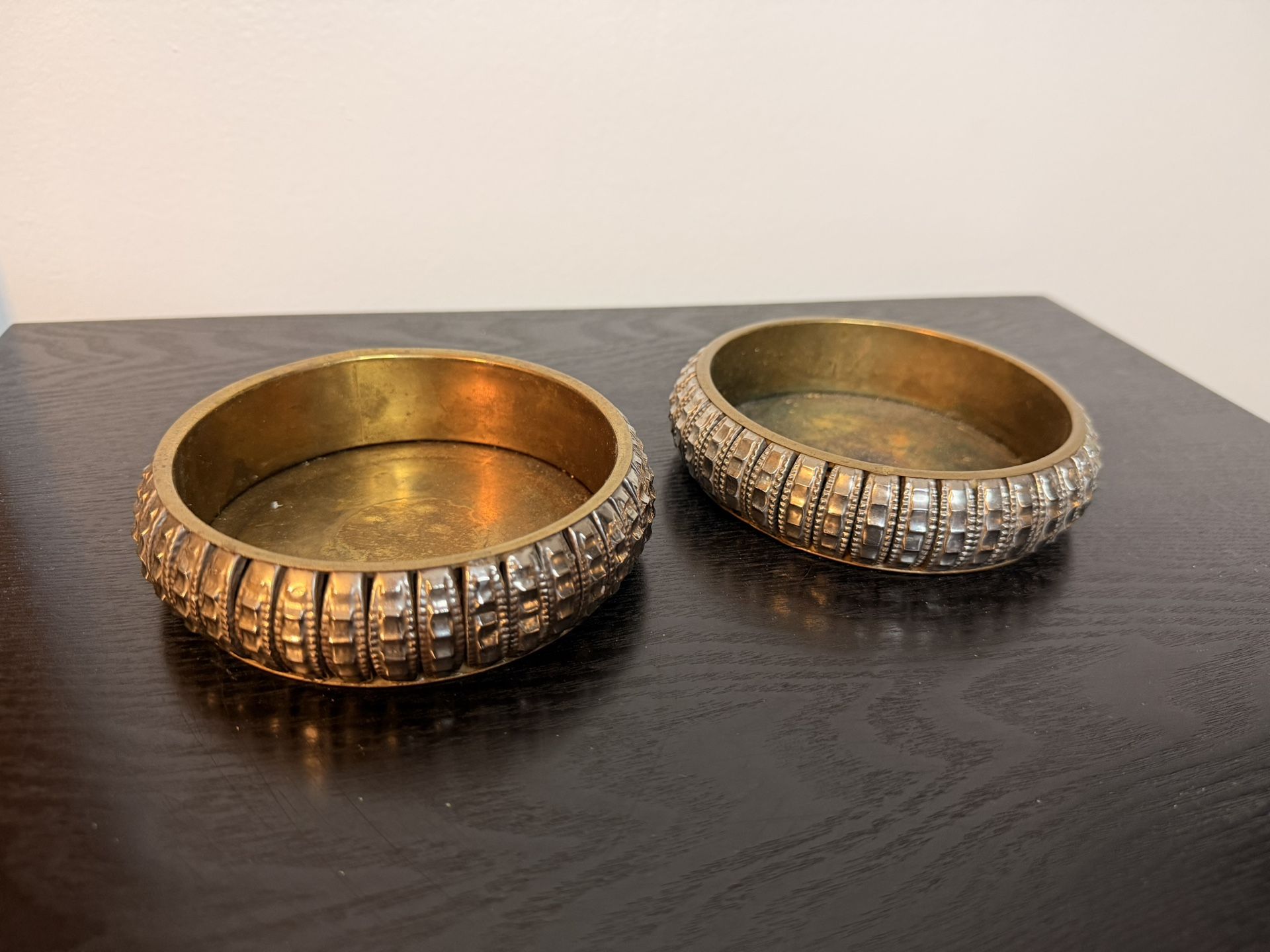 Vintage Set of 2 Pier 1 Imports Candle Holders - Metal & Brass