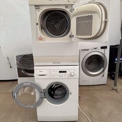 Bosch Washer And Electric220v Dryer 24” 