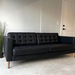 Black leather Couch