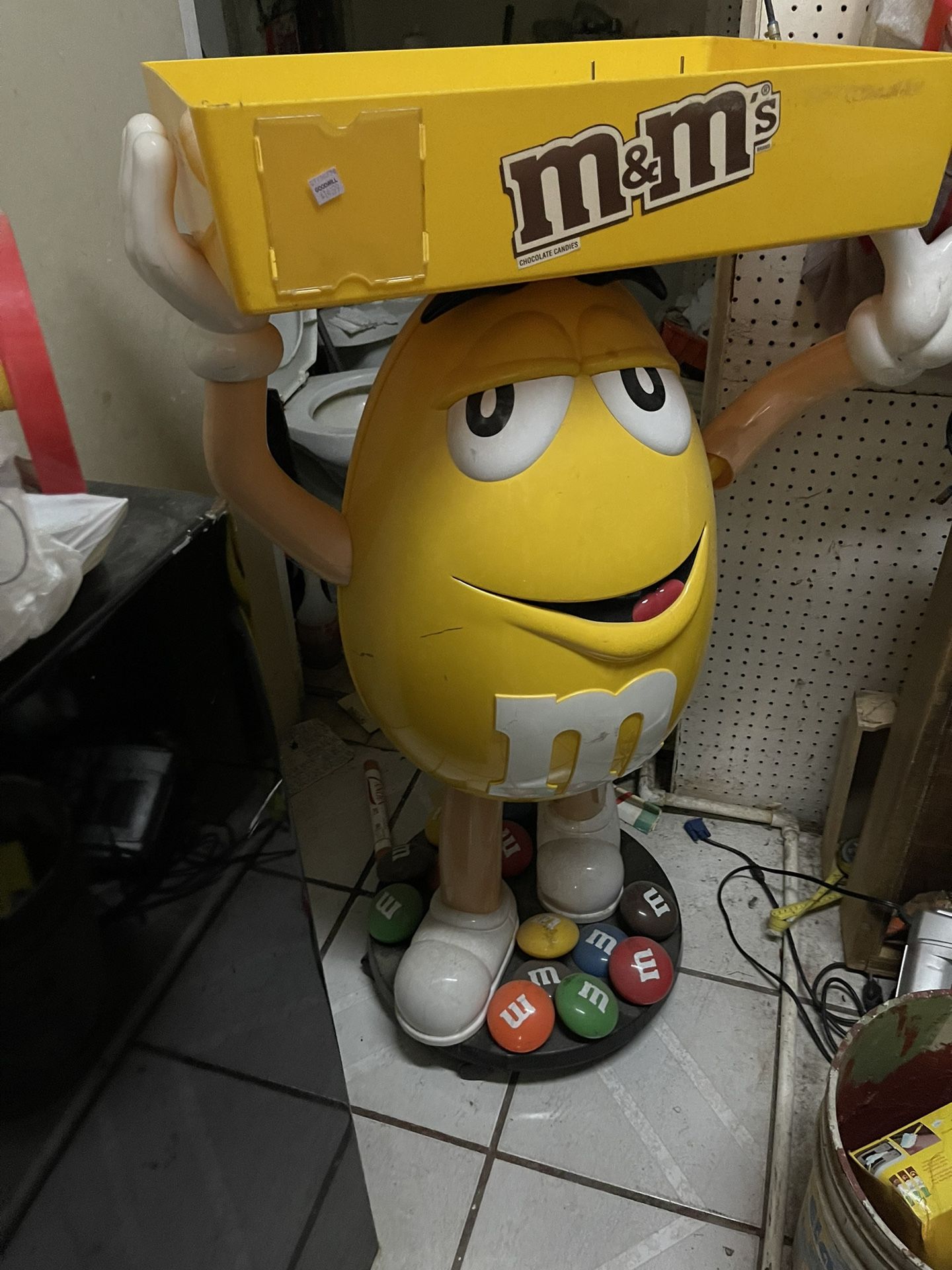 Yellow M&M Character Candy Store Display 45”