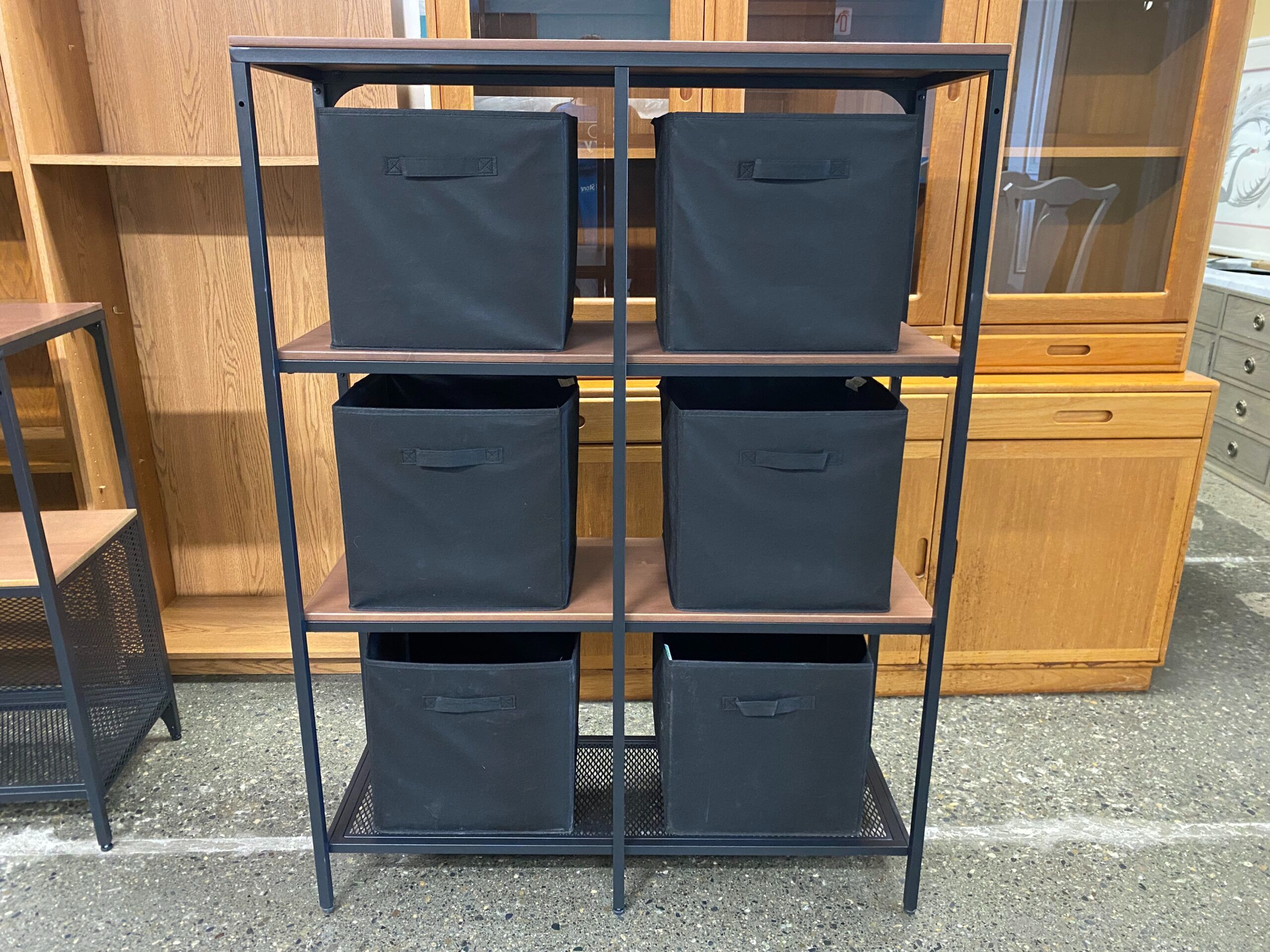 IKEA Ikea Fjallbo Industrial 3-Tier Display Shelf w/ Baskets