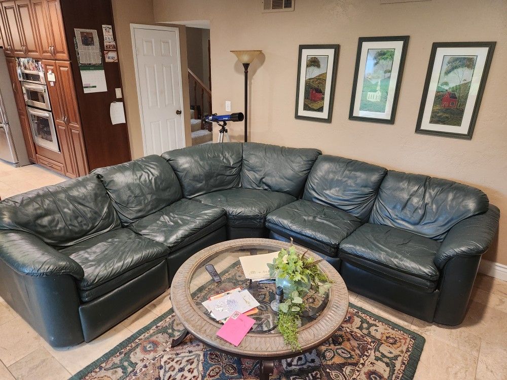 Leather 3 Piece Sofa