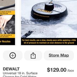 DEWALT Universal 18 in. Surface Cleaner for Cold Water Pressure Washers Rated up to 3700 PSI