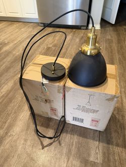 Metal And Brass Pendant Lamp x3