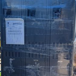 Uline Double Tier Lockers - 3 Wide,  36" Wide, 12" Deep,72"High Gray
