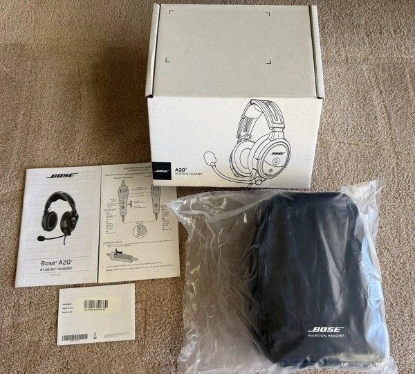 Bose A20 Aviation Headset Dual Plug Cable With Bluetooth