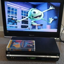 Dvd Vcr Combo Player VHS Home Video Tape Player With Cables 