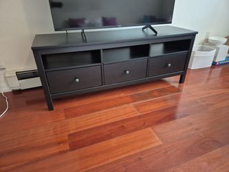 Solid Wood TV Stand / Media Console (IKEA - black-brown)