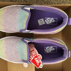 Glitter Slip On Vans Size 5 Youth