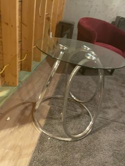 Glass end table