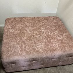 Light Plush Pink Ottoman