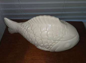 Ceramic Fish-Shaped Lidded Tureen