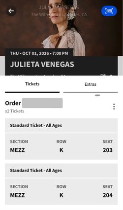 Concert tickets
