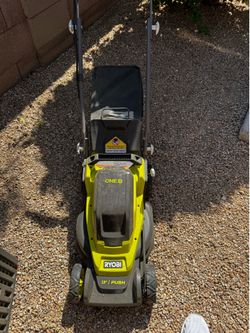 Ryobi 13” push mower w/battery