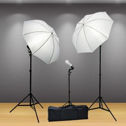3 Photo Studio Lighting Kit + Case