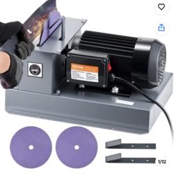 VEVOR Lawn Mower Blade Sharpener, 2/3HP 500W Lawnmower Blade Grinder with 7-inch Ceramic Grinding Wheel, Powerful Bench Mower Sharpening Machine for H