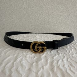 Authentic Gucci Marmont Black Leather Belt