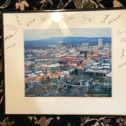 Greenville Downtown Overhead Picture Signed